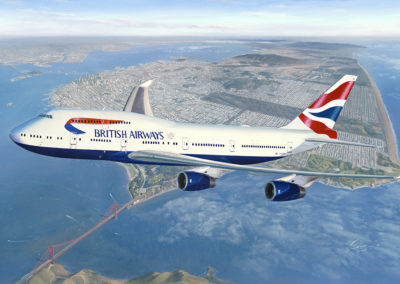British Airways 747-400 departing SFO