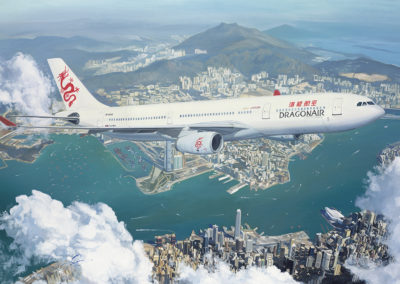 Dragonair A330 over Hong Kong