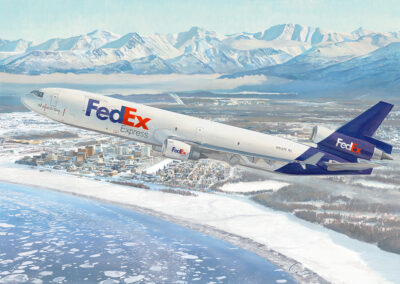 FedEx MD-11 on departure from Anchorage