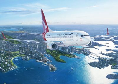 Qantas 737 of Sydney (new livery)