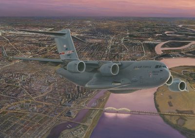 Tennessee Air National Guard C17 over Memphis